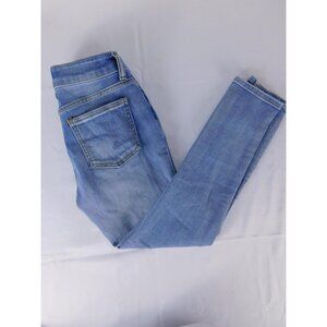 Tru Jeans Womens 6 Petite Light Wash Blue Skinny Stretch Denim Pants Ankle